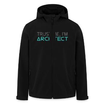 Architekt / Architektur: Trust Me, I´m Architect - Recycelte Männer Softshell-Jacke von Stanley/Stella - Schwarz - Vorne - AI Model Male 185 light (185cm)