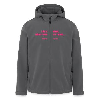 152_i_do_what_i_want_when_i_want - Recycelte Männer Softshell-Jacke von Stanley/Stella - Schwarz - Vorne - AI Model Male 185 light (185cm)