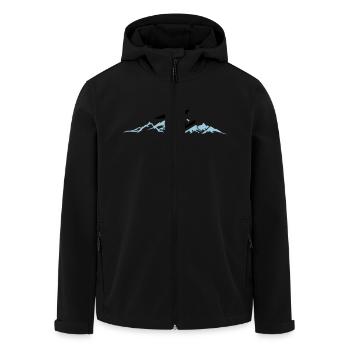 Wintersport - Snowboard - Recycelte Männer Softshell-Jacke von Stanley/Stella - Schwarz - Vorne - AI Model Male 185 light (185cm)