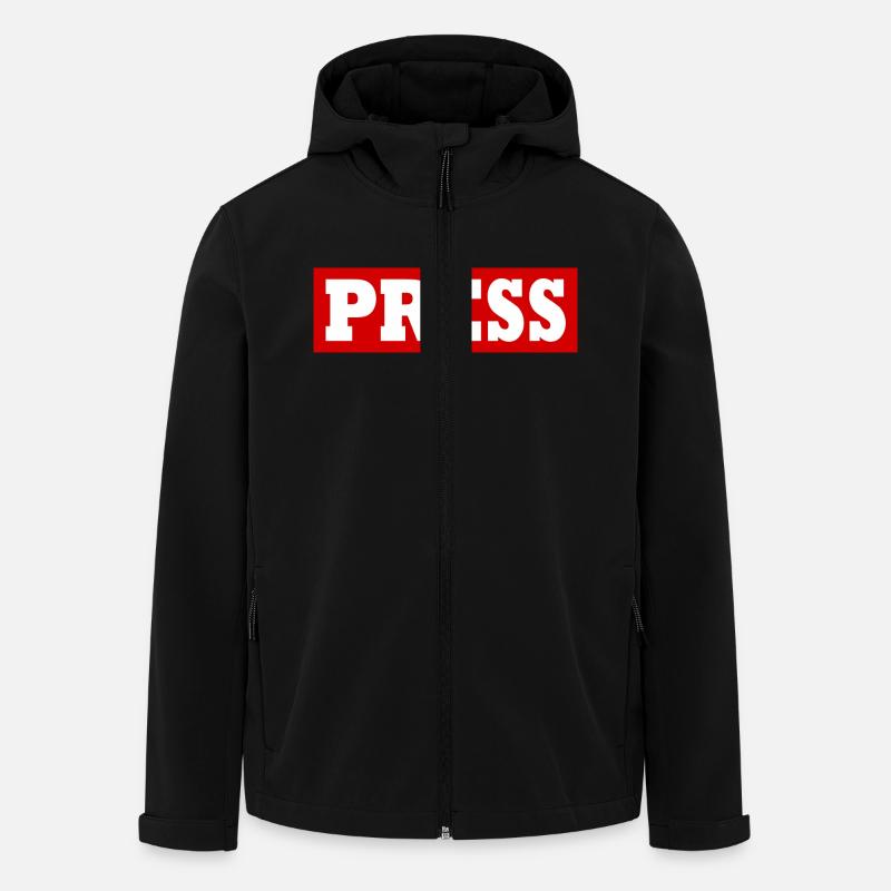 Press - Recycelte Männer Softshell-Jacke von Stanley/Stella - Schwarz