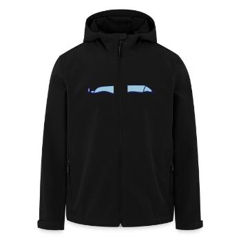 Plongée de surface sous-marine - Veste softshell homme en polyester recyclé Stanley/Stella - noir - Devant - AI Model Male 185 light (185cm)