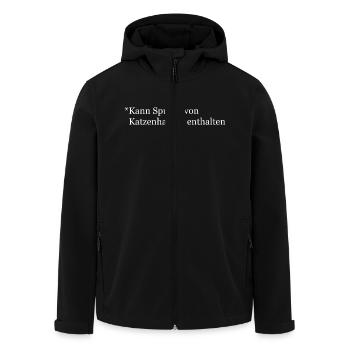 Kann Spuren von Katzenhaaren enthalten Geschenk - Recycelte Männer Softshell-Jacke von Stanley/Stella - Schwarz - Vorne - AI Model Male 185 light (185cm)