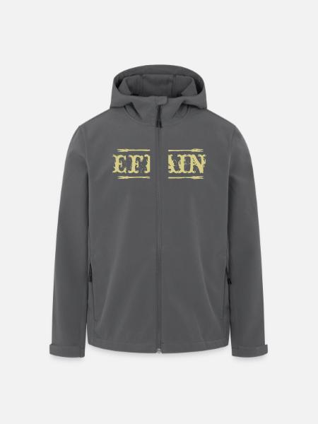 Efrain Golden Text Nom Badge - Veste softshell homme en polyester recyclé Stanley/Stella - noir