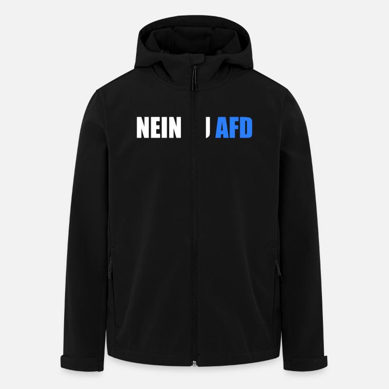 Non à afd - Veste softshell homme en polyester recyclé Stanley/Stella - noir