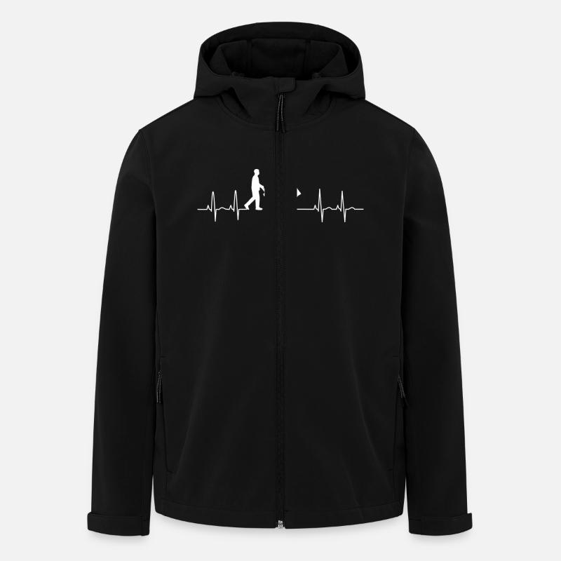Cardiogramme Poussette Gemini - Veste softshell homme en polyester recyclé Stanley/Stella - noir