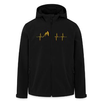 Berge Herzschlag Ekg Wanderer - Recycelte Männer Softshell-Jacke von Stanley/Stella - Schwarz - Vorne - AI Model Male 185 light (185cm)