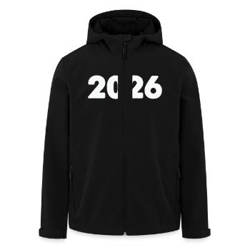 2026 - Recycelte Männer Softshell-Jacke von Stanley/Stella - Schwarz - Vorne - AI Model Male 185 light (185cm)
