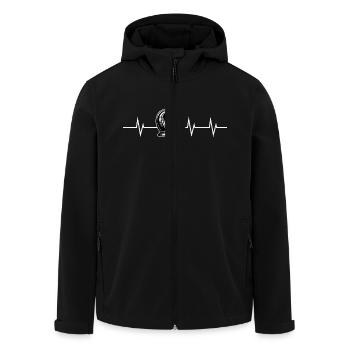 Heartbeat of Strategy - Chess Edition - Recycelte Männer Softshell-Jacke von Stanley/Stella - Schwarz - Vorne - AI Model Male 185 light (185cm)