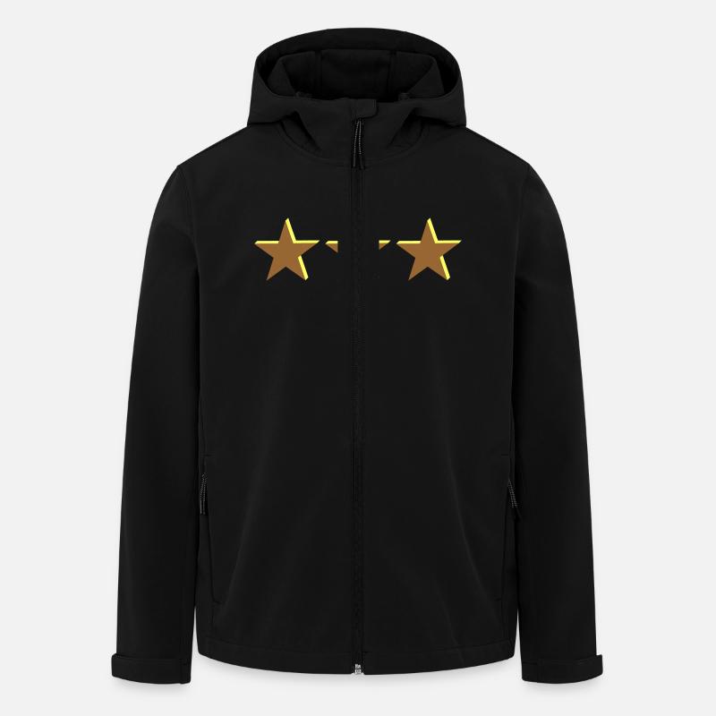 Sterne - Recycelte Männer Softshell-Jacke von Stanley/Stella - Schwarz