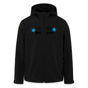 Je suis marié - Veste softshell homme en polyester recyclé Stanley/Stella - noir - Devant - AI Model Male 185 light (185cm)