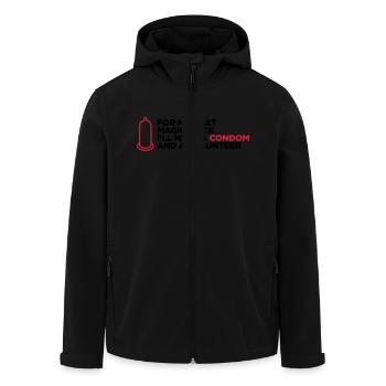 Mein dreckiger Zaubertrick! - Recycelte Männer Softshell-Jacke von Stanley/Stella - Schwarz - Vorne - AI Model Male 185 light (185cm)