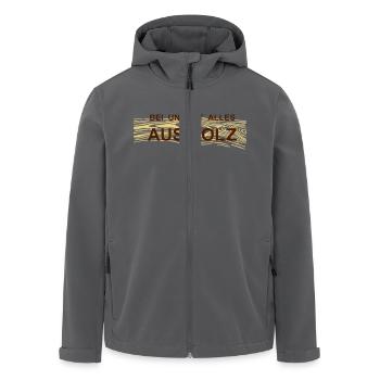 Alles aus Holz - Recycelte Männer Softshell-Jacke von Stanley/Stella - Schwarz - Vorne - AI Model Male 185 light (185cm)