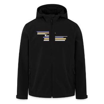 Mischty Longstripe White - Recycelte Männer Softshell-Jacke von Stanley/Stella - Schwarz - Vorne - AI Model Male 185 light (185cm)