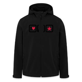 I heart rock stars (2c) - Recycelte Männer Softshell-Jacke von Stanley/Stella - Schwarz - Vorne - AI Model Male 185 light (185cm)