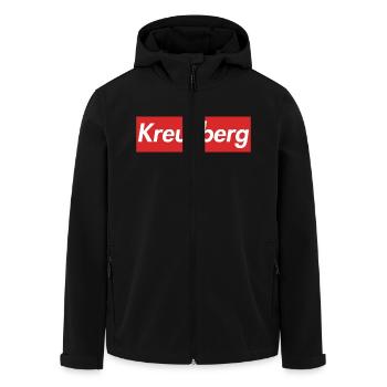 Kreuzberg - Recycelte Männer Softshell-Jacke von Stanley/Stella - Schwarz - Vorne - AI Model Male 185 light (185cm)