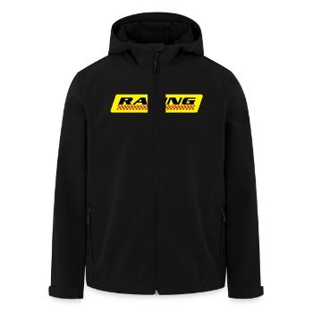 RACING - Recycelte Männer Softshell-Jacke von Stanley/Stella - Schwarz - Vorne - AI Model Male 185 light (185cm)