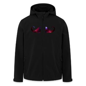 moustache universe - Men’s Recycled Softshell Jacket by Stanley/Stella - black - Front - AI Model Male 185 light (185cm)