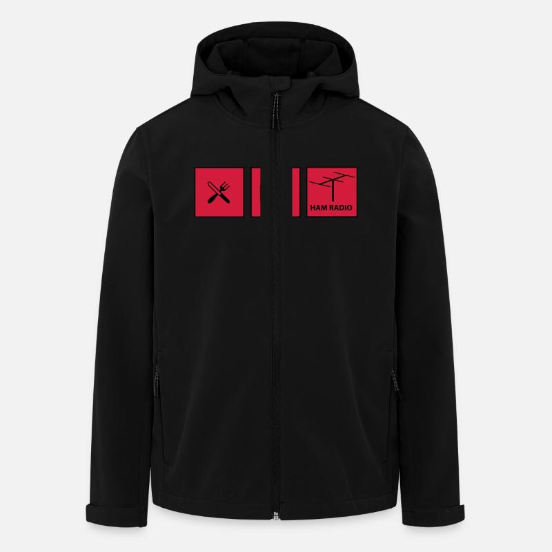 Amateurfunk - Recycelte Männer Softshell-Jacke von Stanley/Stella - Schwarz