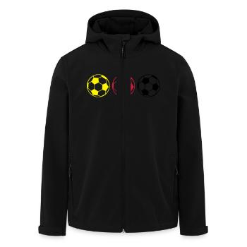 soccer_germany - Recycelte Männer Softshell-Jacke von Stanley/Stella - Schwarz - Vorne - AI Model Male 185 light (185cm)