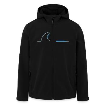 Welle - Recycelte Männer Softshell-Jacke von Stanley/Stella - Schwarz - Vorne - AI Model Male 185 light (185cm)