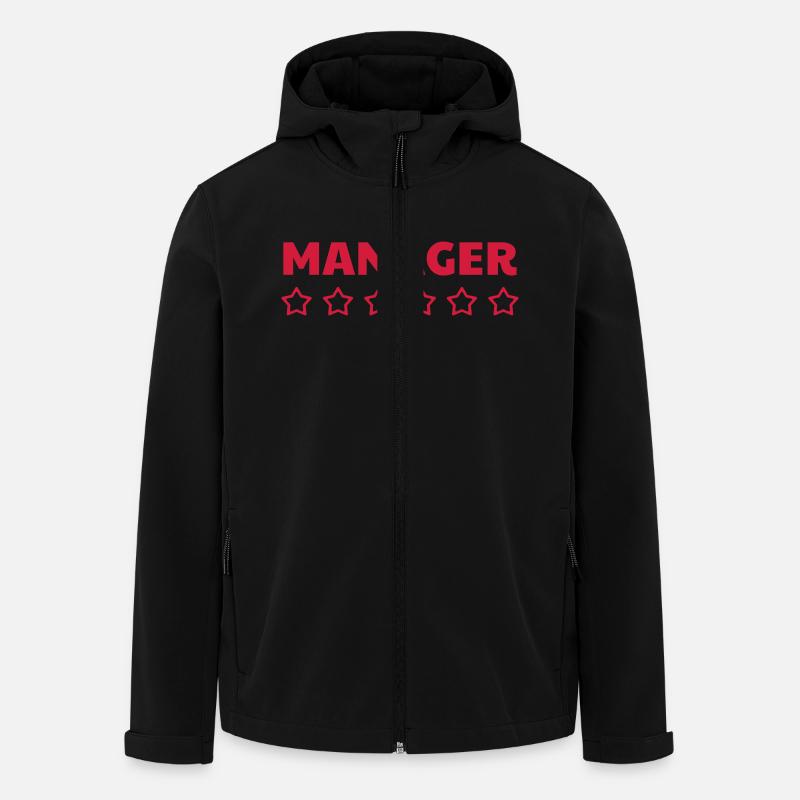 Manager / Chef / Arbeit / Job - Recycelte Männer Softshell-Jacke von Stanley/Stella - Schwarz
