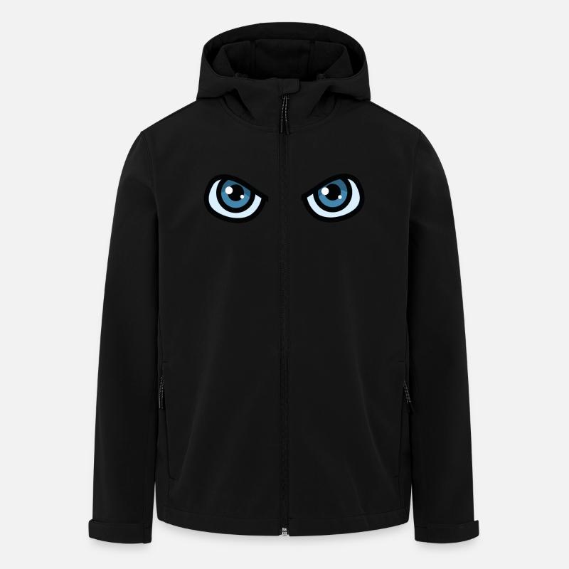 yeux - Veste softshell homme en polyester recyclé Stanley/Stella - noir