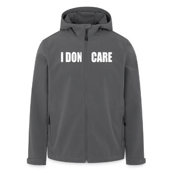 I dont care - Men’s Recycled Softshell Jacket by Stanley/Stella - anthracite - Front - AI Model Male 185 light (185cm)
