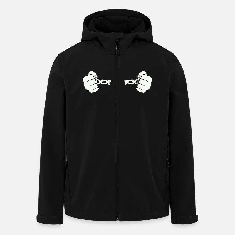Chaîne à main - Veste softshell homme en polyester recyclé Stanley/Stella - noir