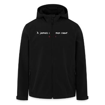 Für immer in meinem Herzen - Geschenkidee für Paare - Recycelte Männer Softshell-Jacke von Stanley/Stella - Schwarz - Vorne - AI Model Male 185 light (185cm)