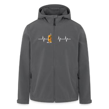 Heartbeat of Travelling - Recycelte Männer Softshell-Jacke von Stanley/Stella - Schwarz - Vorne - AI Model Male 185 light (185cm)