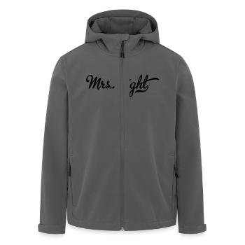 Mrs. Right - Men’s Recycled Softshell Jacket by Stanley/Stella - black - Front - AI Model Male 185 light (185cm)