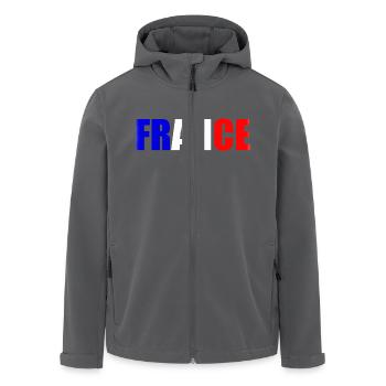 france - Veste softshell homme en polyester recyclé Stanley/Stella - noir - Devant - AI Model Male 185 light (185cm)