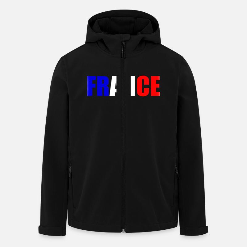 france - Recycelte Männer Softshell-Jacke von Stanley/Stella - Schwarz