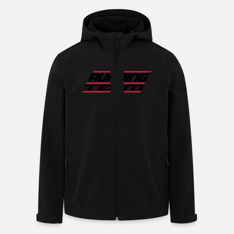 Cool Running Team Logo - Veste softshell homme en polyester recyclé Stanley/Stella - noir