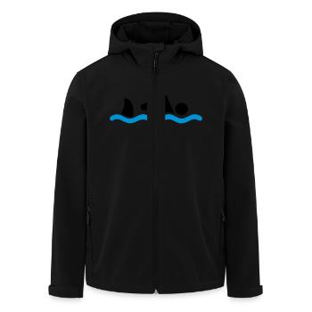 nager avec le requin - Veste softshell homme en polyester recyclé Stanley/Stella - noir - Devant - AI Model Male 185 light (185cm)