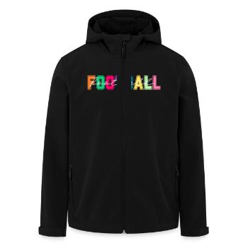 Football couleurs - cadeau amateur de football - Veste softshell homme en polyester recyclé Stanley/Stella - noir - Devant - AI Model Male 185 light (185cm)