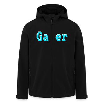 Gamer - Recycelte Männer Softshell-Jacke von Stanley/Stella - Schwarz - Vorne - AI Model Male 185 light (185cm)