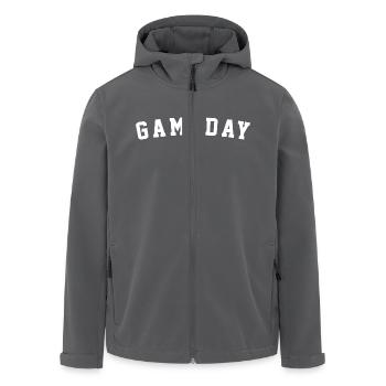 Gameday Football Enthusiast United Spirit - Men’s Recycled Softshell Jacket by Stanley/Stella - anthracite - Front - AI Model Male 185 light (185cm)
