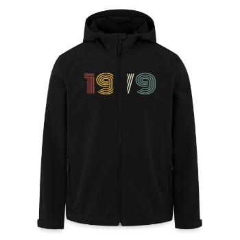 1979 Retro Style 1979 Birthday 1979 Vintage - Men’s Recycled Softshell Jacket by Stanley/Stella - black - Front - AI Model Male 185 light (185cm)