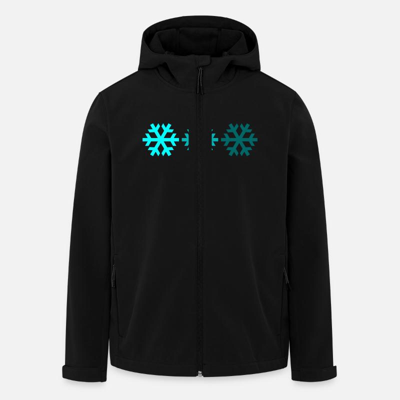 Drei Schneeflocken - Recycelte Männer Softshell-Jacke von Stanley/Stella - Schwarz