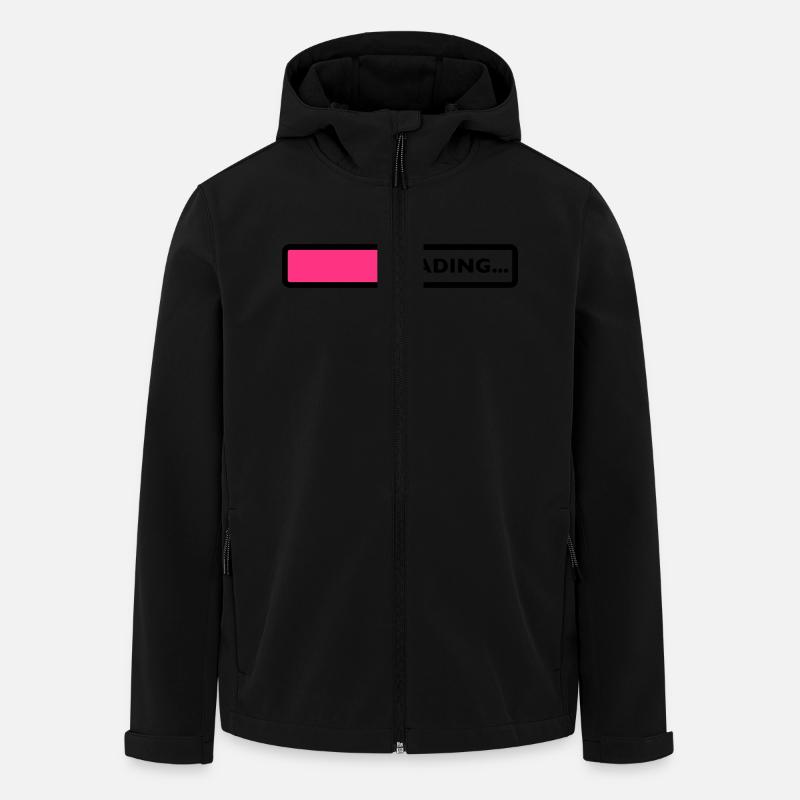 loading laden computer warten ladebalken - Recycelte Männer Softshell-Jacke von Stanley/Stella - Schwarz