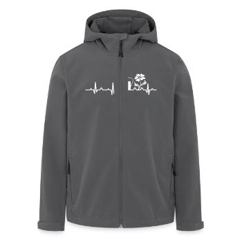 Garten - Heartbeat - Recycelte Männer Softshell-Jacke von Stanley/Stella - Schwarz - Vorne - AI Model Male 185 light (185cm)