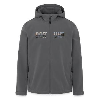 City Skyline Dortmund - Recycelte Männer Softshell-Jacke von Stanley/Stella - Schwarz - Vorne - AI Model Male 185 light (185cm)