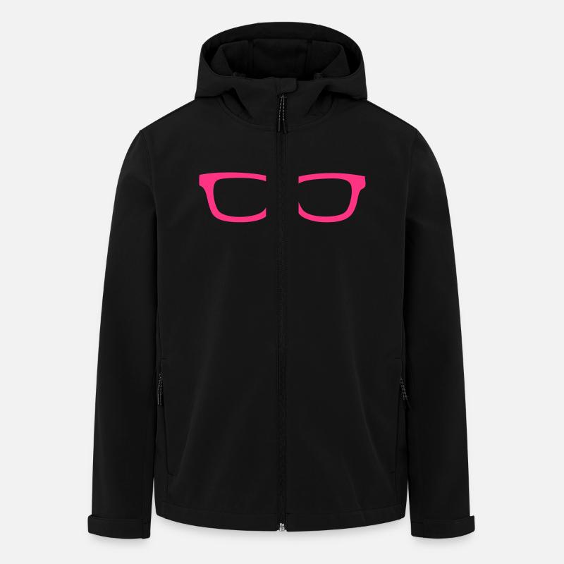 nerdbrille - Recycelte Männer Softshell-Jacke von Stanley/Stella - Schwarz