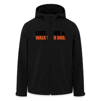 Hund - Recycelte Männer Softshell-Jacke von Stanley/Stella - Schwarz - Vorne - AI Model Male 185 light (185cm)