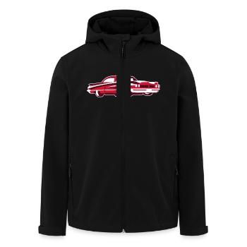Old-School Coupe Vintage-Look - Recycelte Männer Softshell-Jacke von Stanley/Stella - Schwarz - Vorne - AI Model Male 185 light (185cm)
