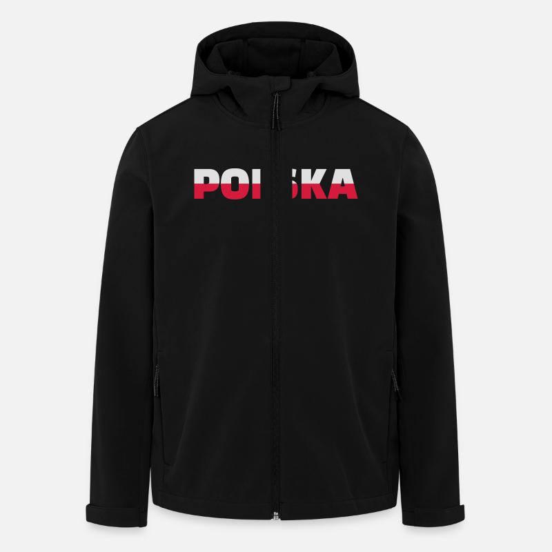 Polen - Recycelte Männer Softshell-Jacke von Stanley/Stella - Schwarz