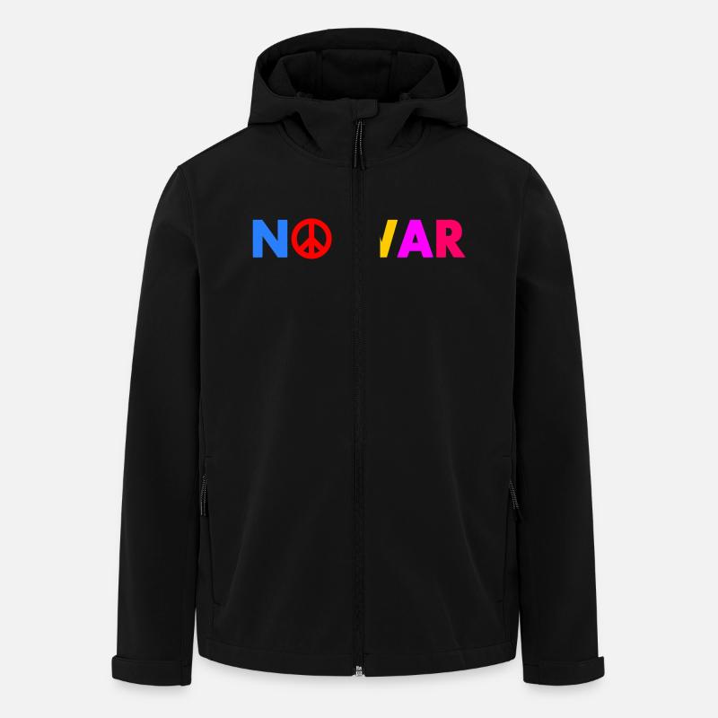 No war - Men’s Recycled Softshell Jacket by Stanley/Stella - black