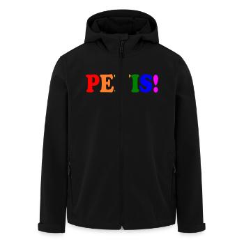 Penis - cock - dick - schwanz - Recycelte Männer Softshell-Jacke von Stanley/Stella - Schwarz - Vorne - AI Model Male 185 light (185cm)