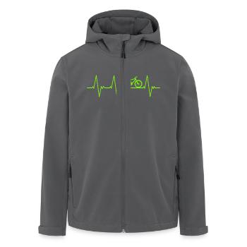Fahrrad Herzschlag Ekg Bike - Recycelte Männer Softshell-Jacke von Stanley/Stella - Schwarz - Vorne - AI Model Male 185 light (185cm)
